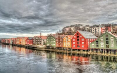 Trondheim wooden houses, most beautiful places in Norway