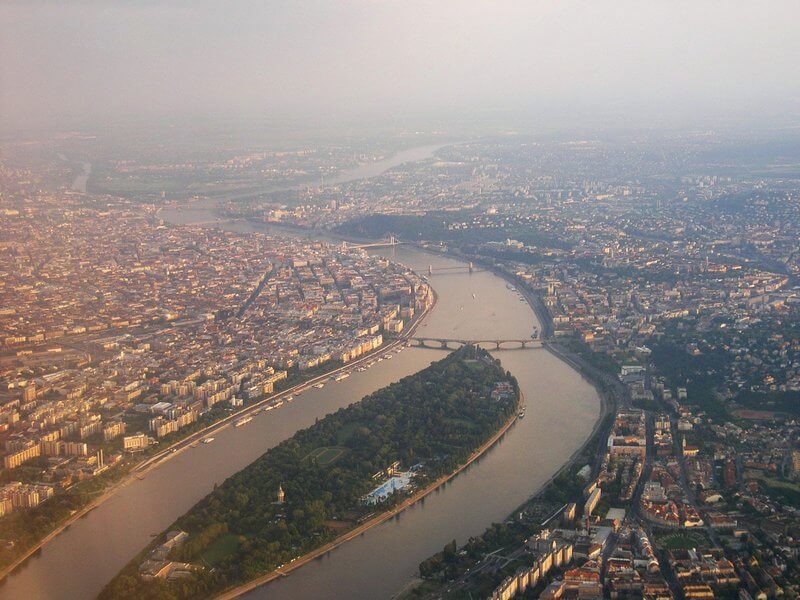 Budapest by air, Margaret island
