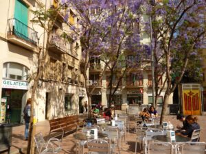 Square in Gracia district, Barcelona