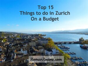 City panorama of Zurich, best things to do on a budget