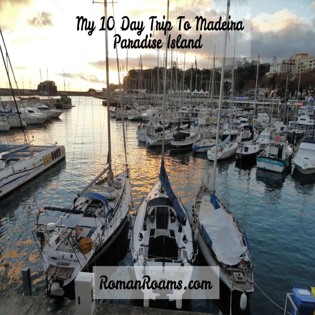 10 day trip to madeira, boats on the sunset in Funchal