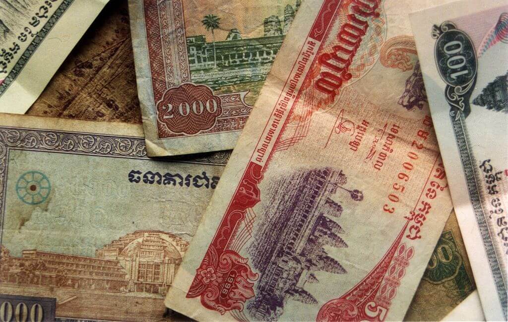Kambodżański riel, różne banknoty