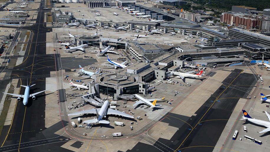 Аэропорт Франкфурта с высоты птичьего полета