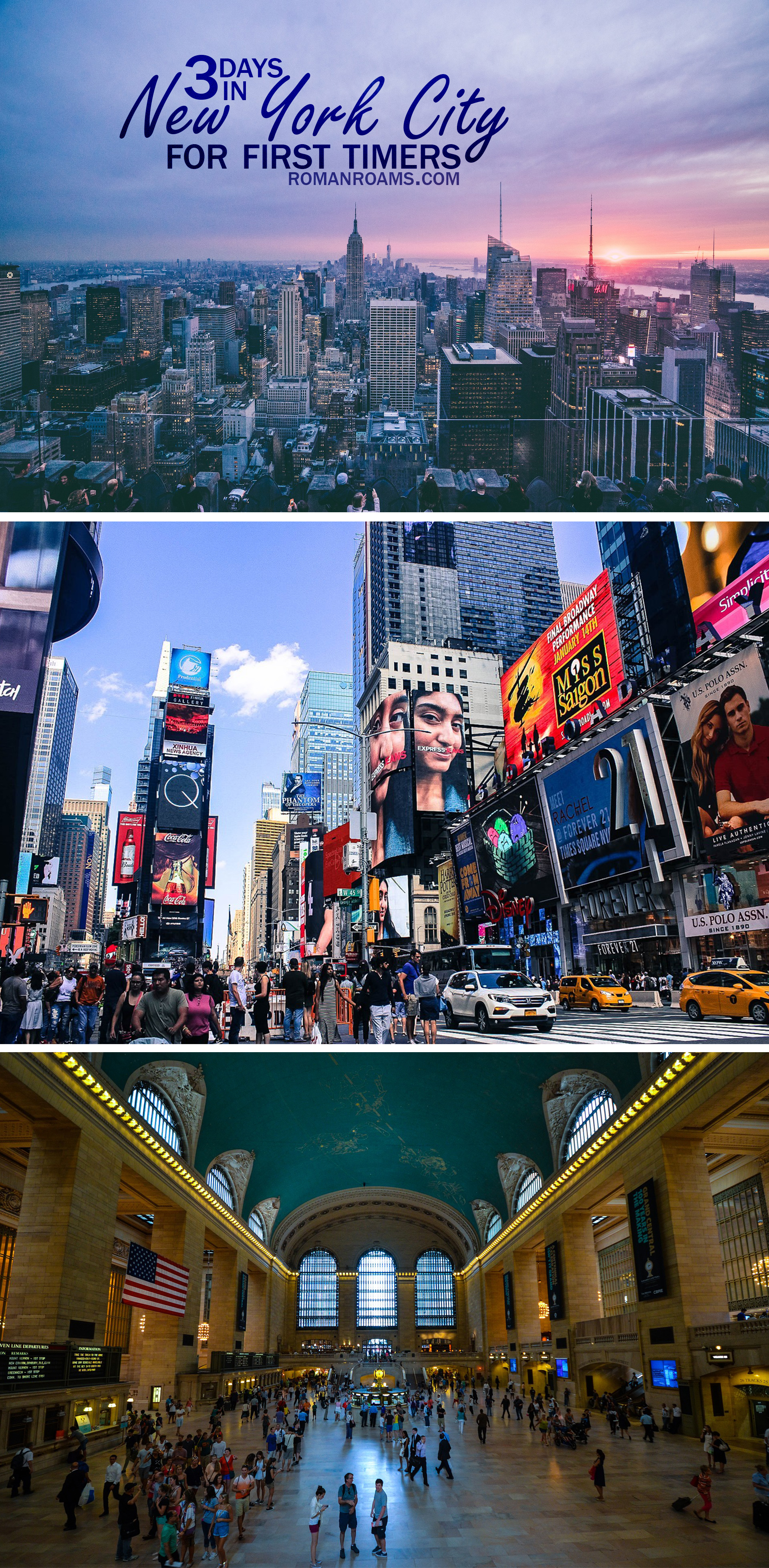 NYC attractions in 3 days