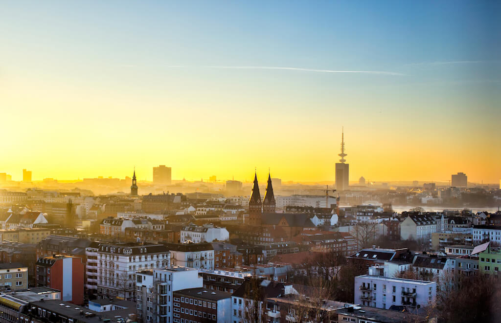 great panoramic view of Hamburg sunset in a 3-day guide