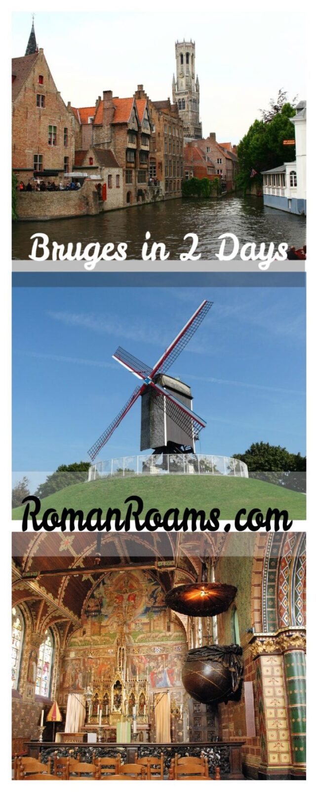 things to do 2 days in Bruges, collage with the best attractions of the city