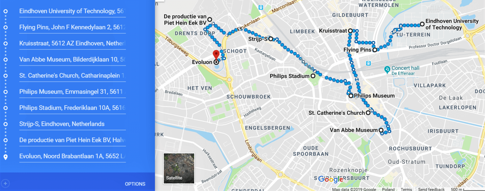Eindhoven w 1 dzień, mapa z tym co warto zobaczyć