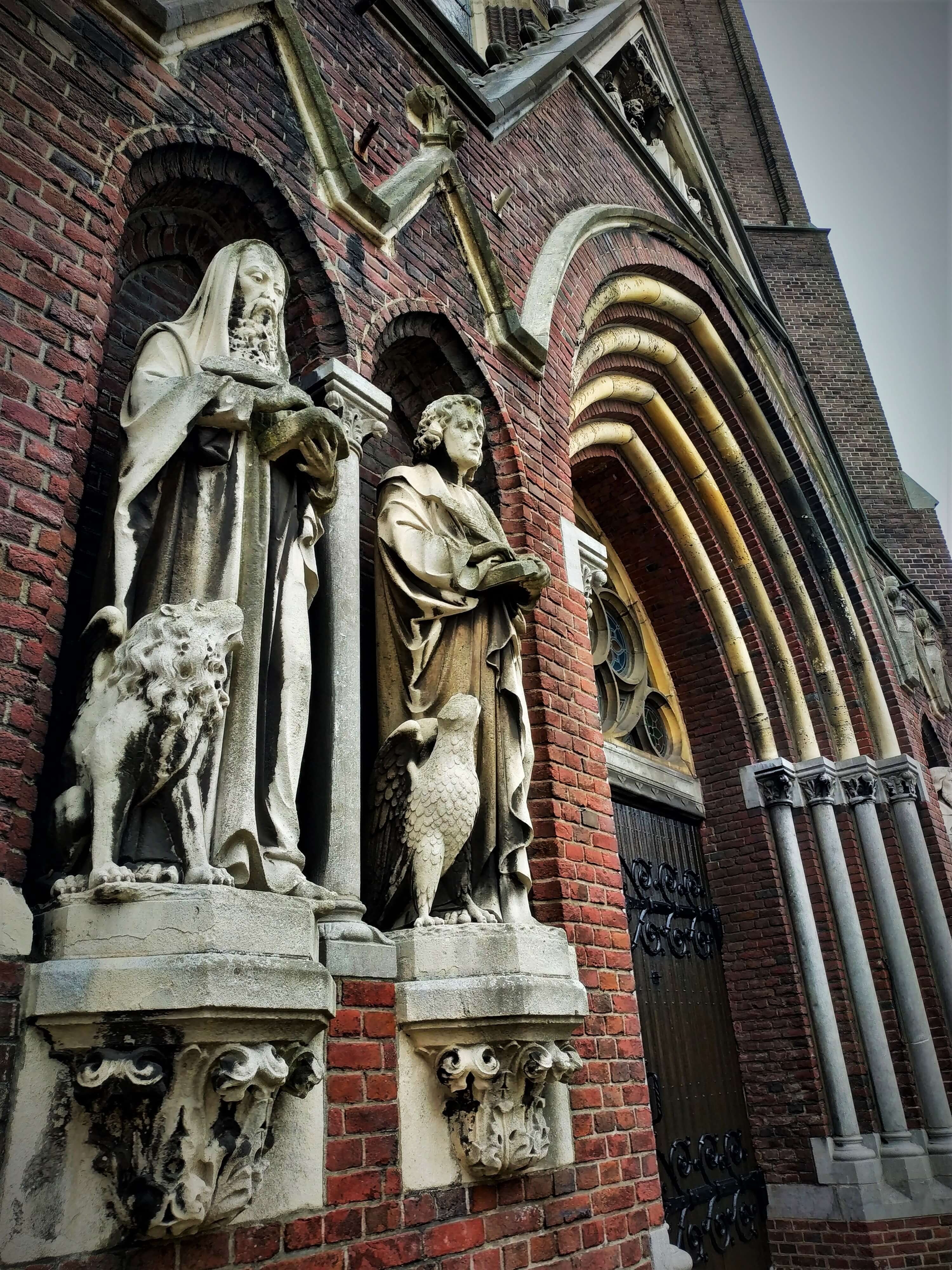 St Catherine church entrance in Eindhoven, holland