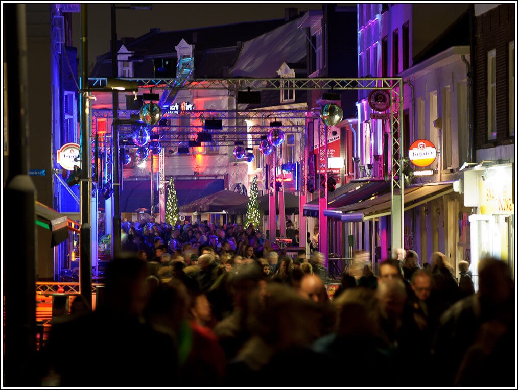 Nightlife on the Stratumseind street in Eindhoven