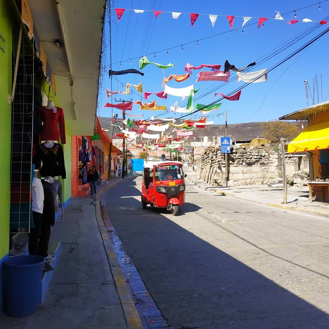 Street in Mitla next to Oaxaca