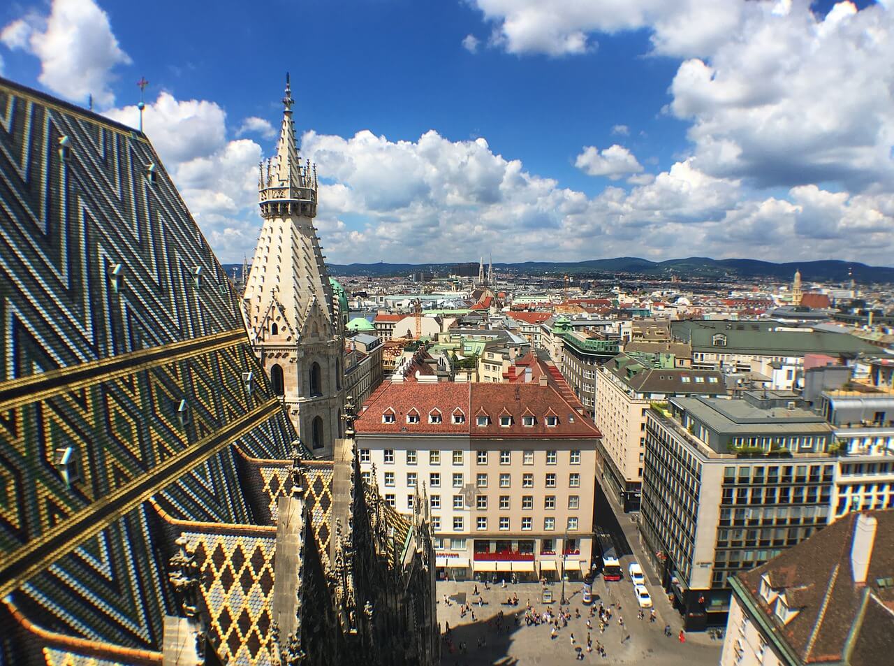  Vienna on a budget, rooftop view of the capital of Austria 