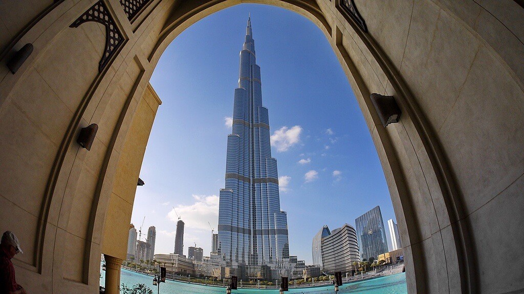 Burj Khallifa panorama of Dubai attractions