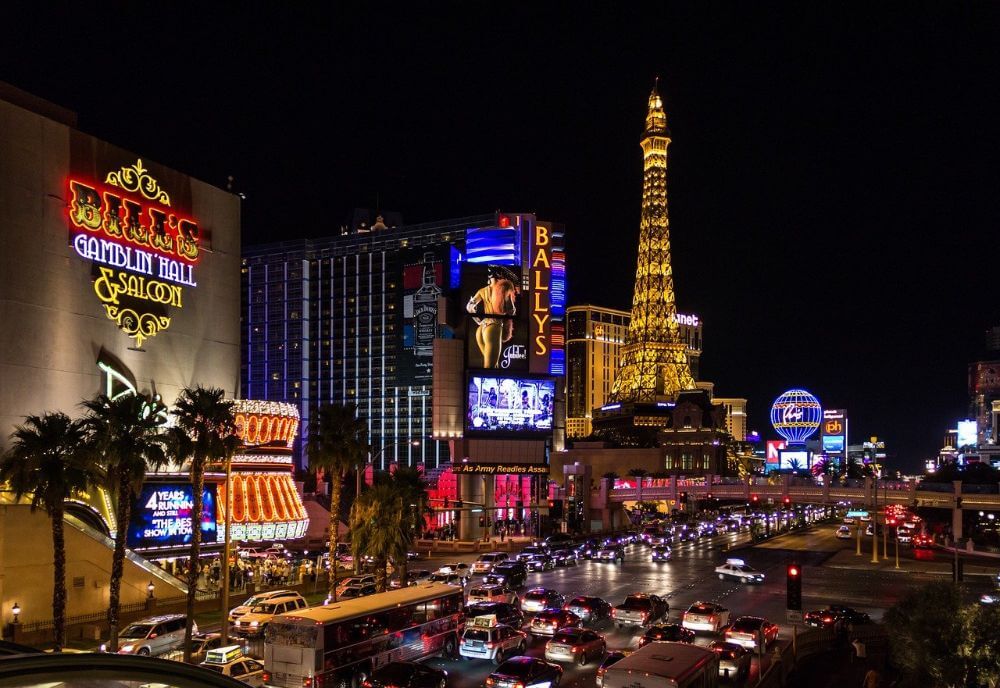 Las Vegas casinos at night