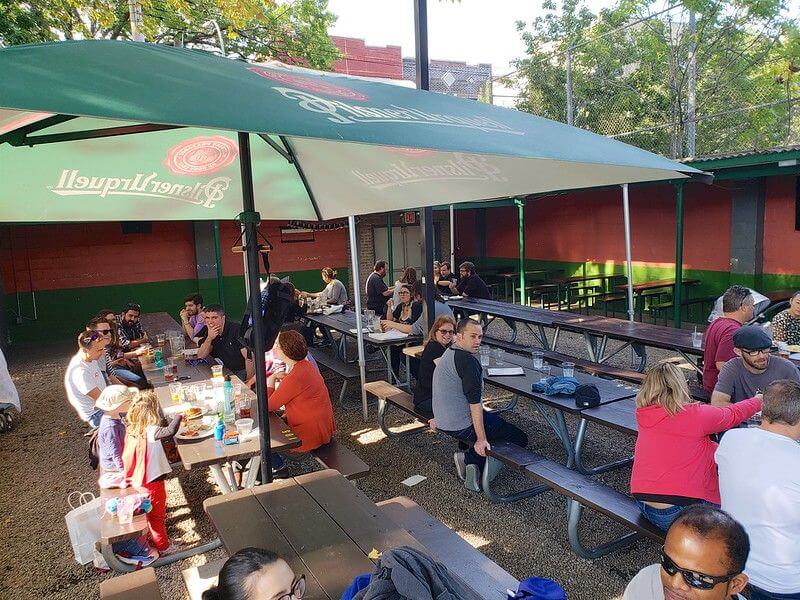 Bohemian Hall Beer Garden New York City outdoor eating